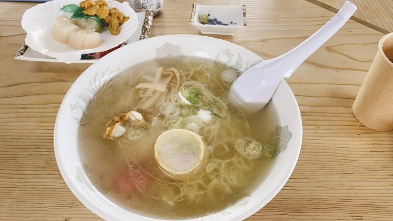 ホタテラーメン あっさりスープ